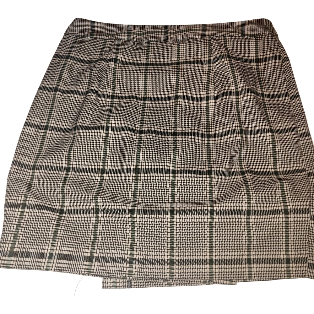 Ichi Plaid Women's Skirt In Black and White 38 - Picture 3 of 4
